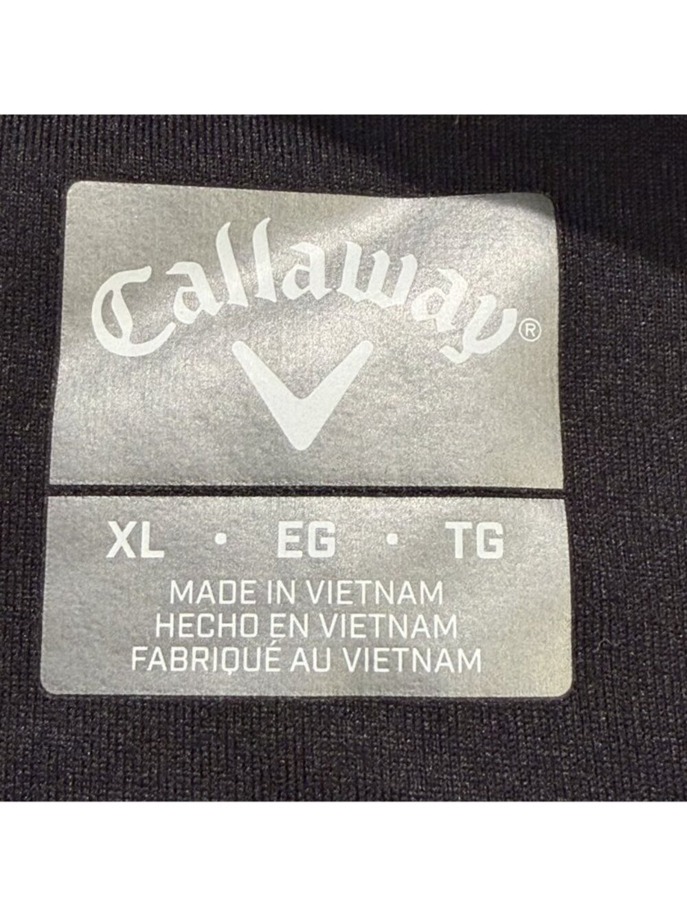 Callaway Black 1/4 Zip Pullover XL With Contrast Stitching Mens Golf Shirt - Picture 6 of 9